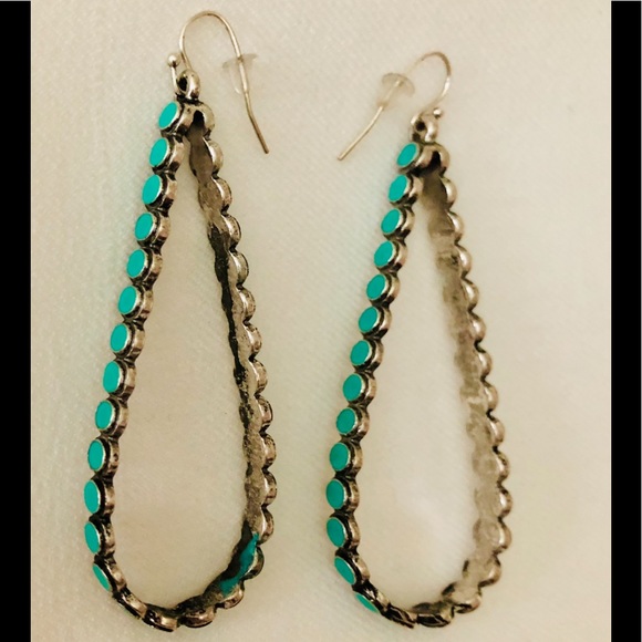 CowgirkZ at HEART Jewelry - SOLD ❤️TURQUOISE SILVER EARRINGS EXTRA LONG DUSTERS ❤️”LAST PAIR”❤️
